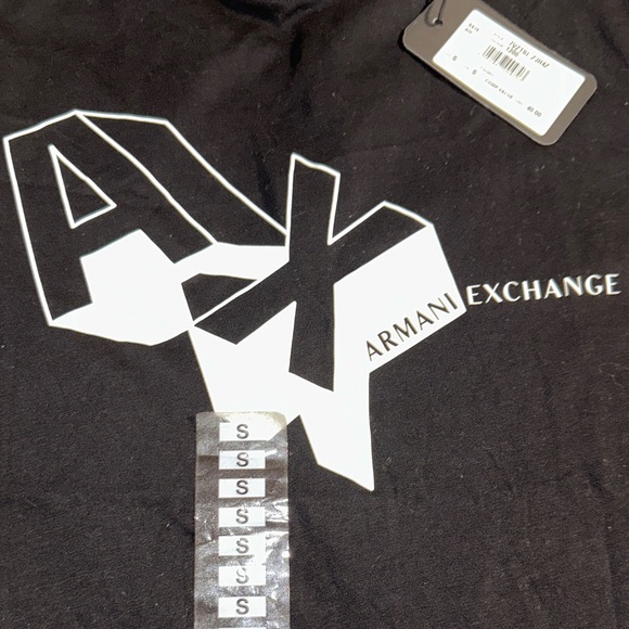 Armani Exchange Black and White Logo Tee - Picture 3 of 6